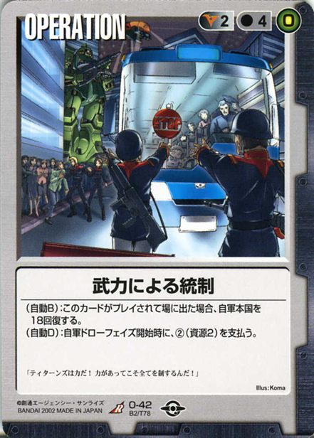 武力による統制のカード画像