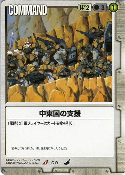 中東国の支援のカード画像